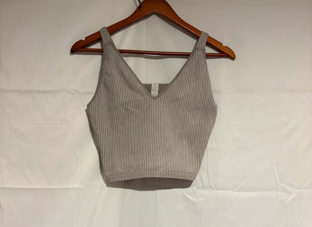 90 Degree By Reflex Stonewash Seamless V-Neck Bralette Crop Top XL